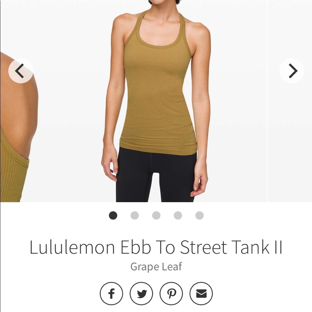 Lululemon Ebb to Street Tank Size 8